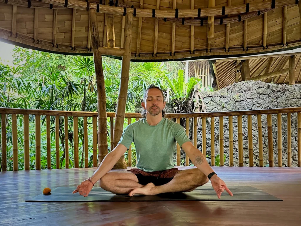 Meditation in a serene environment.