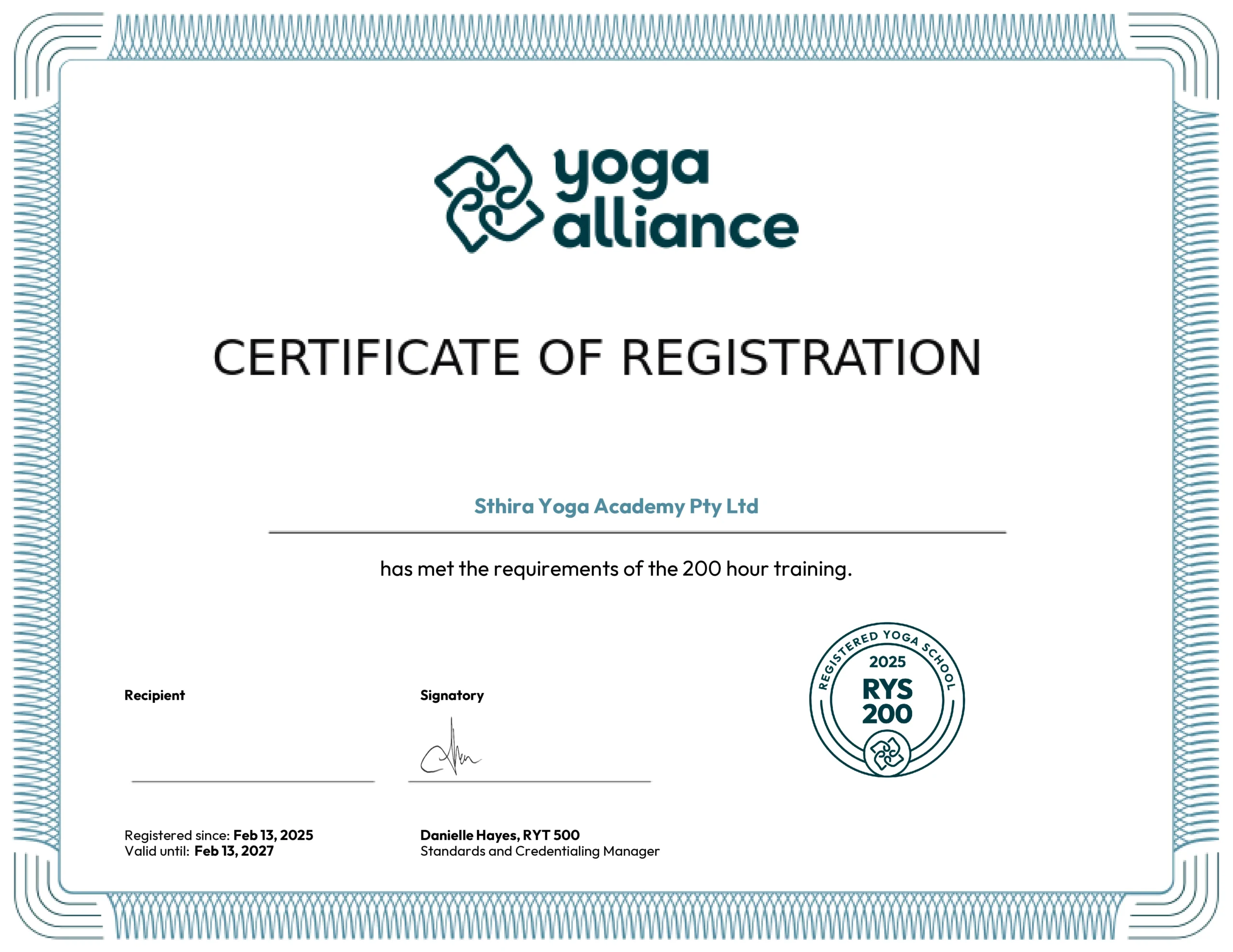 Sthira Yoga Academy Pty Ltd RYS 200 Certificate 1 scaled